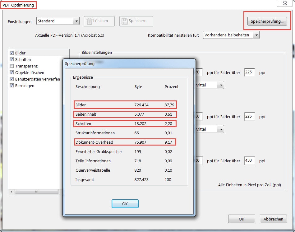 Welches Format hat meine PDF-Datei?